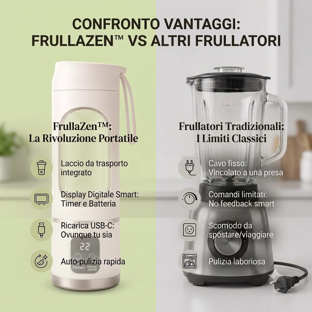 FrullaZen™ – Frullatore Portatile per uno Stile di Vita Sano