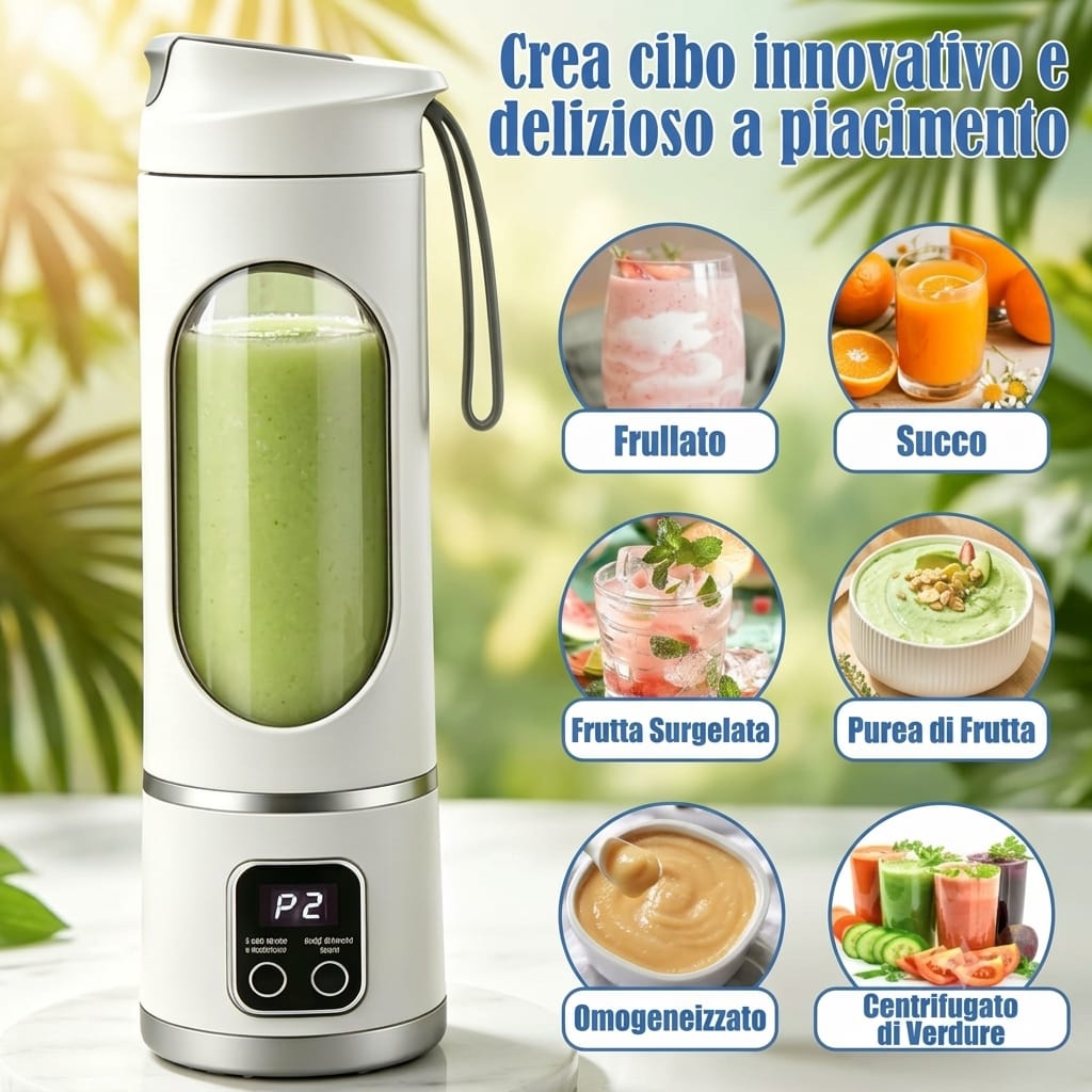 FrullaZen™ – Frullatore Portatile per uno Stile di Vita Sano