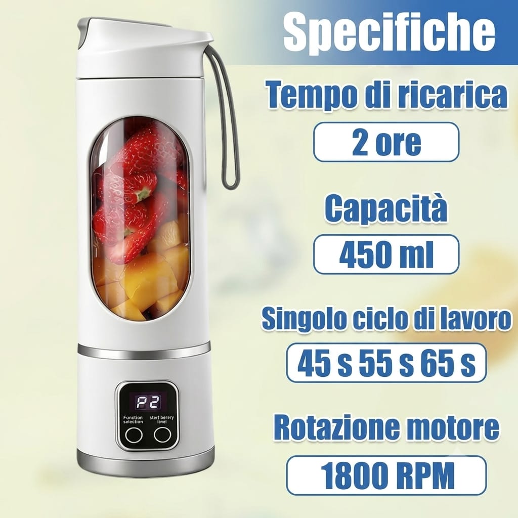 FrullaZen™ – Frullatore Portatile per uno Stile di Vita Sano
